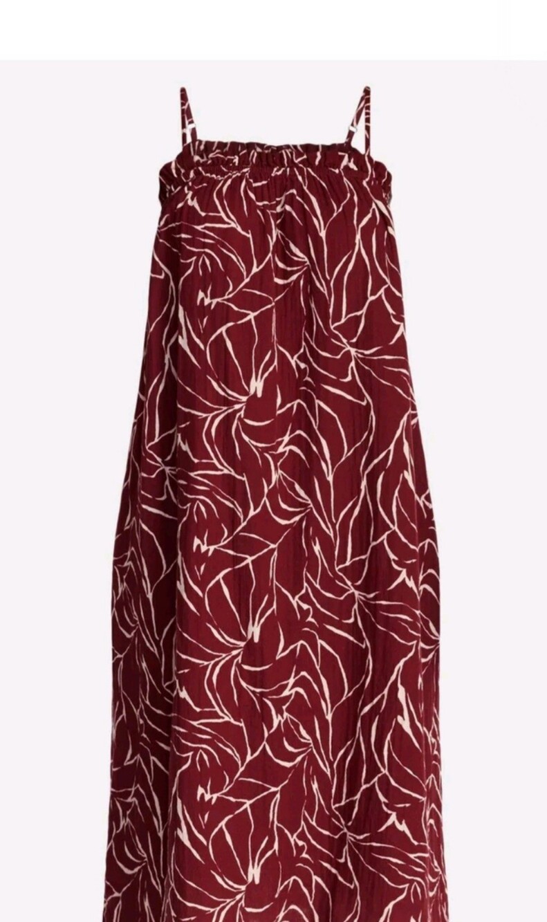 Time and Tru Women's Cotton Double Cloth Sleeveless Maxi Dress